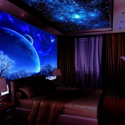 1 star sky in interior 400x400 - Звездное небо в интерьере: как добавить комнате волшебства