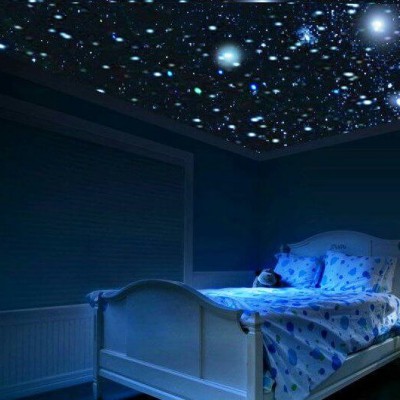 14 bad and sky 400x400 - Звездное небо в интерьере: как добавить комнате волшебства