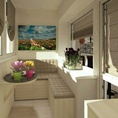 3 myagkiy ugol kvartire 400x400 - Дизайн балконов и лоджий: грамотно и со вкусом