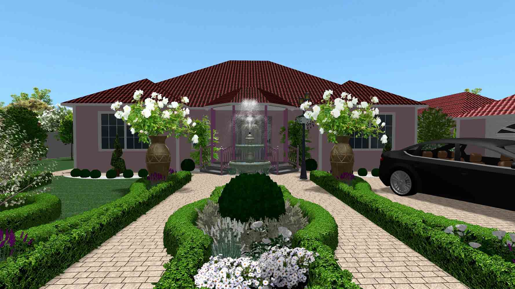 moroccan style garden by hedera 01 - 3D визуализация сада в марокканском стиле by Hedera
