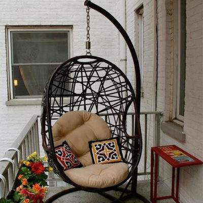 suspended chair img 27 400x400 - Подвесное кресло в интерьере: уютный и стильный элемент мебели